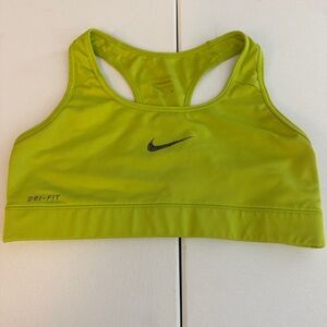 Nike Green Sports Bra Racerback Medium Impact